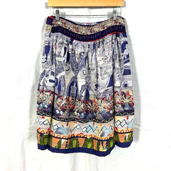 Orientique Naturally Australian Multicolor Boho Flowy Mini Skirt Women sz US MD - Picture 7 of 7